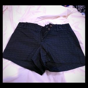 Black eyelet shorts
